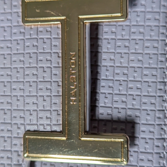 Halston Heritage Lavender Bag with Gold Accents - Picture 3 of 3